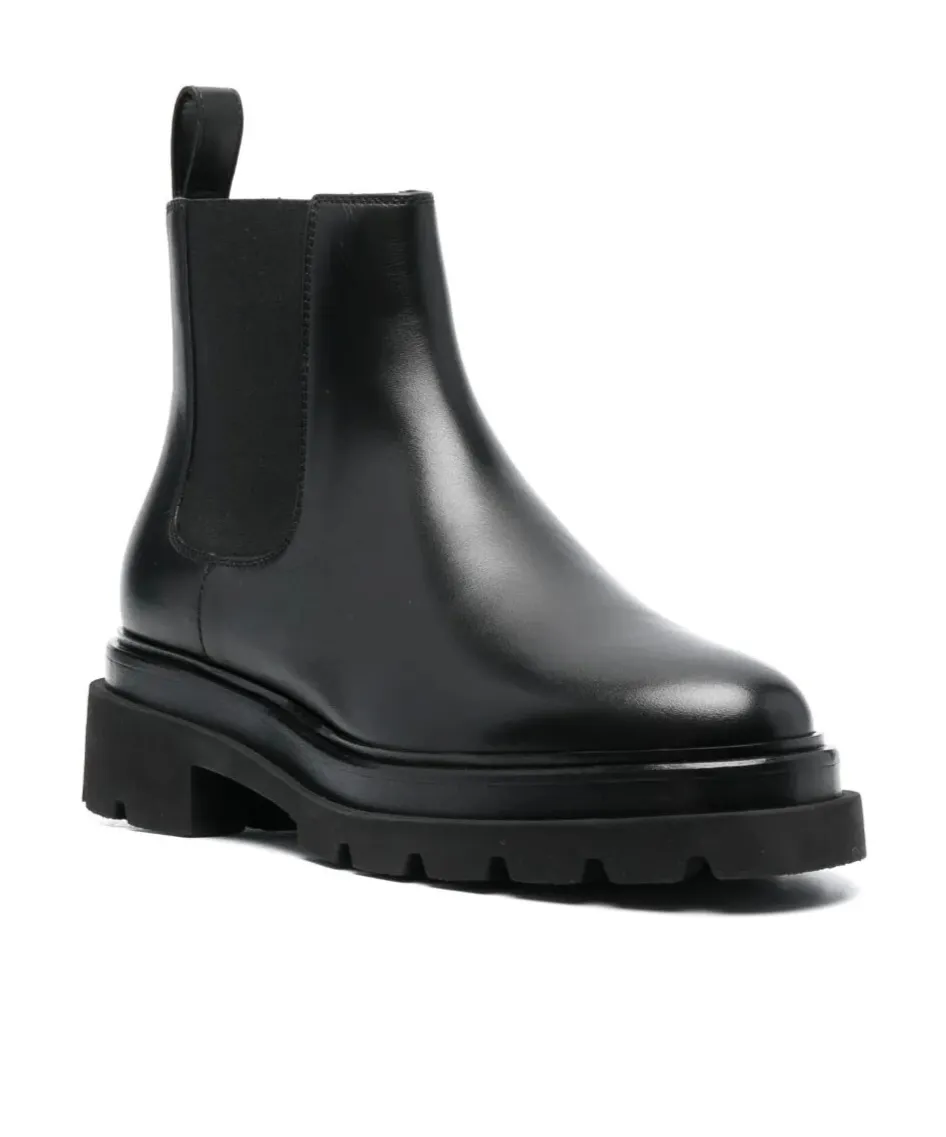 Round-Toe Slip-On Ankle Boots