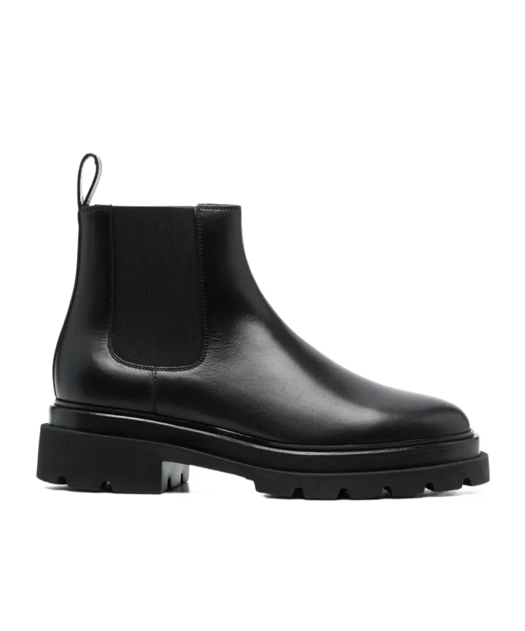 Round-Toe Slip-On Ankle Boots