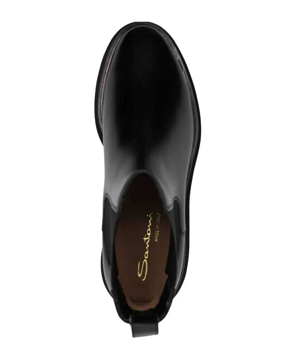 Round-Toe Slip-On Ankle Boots