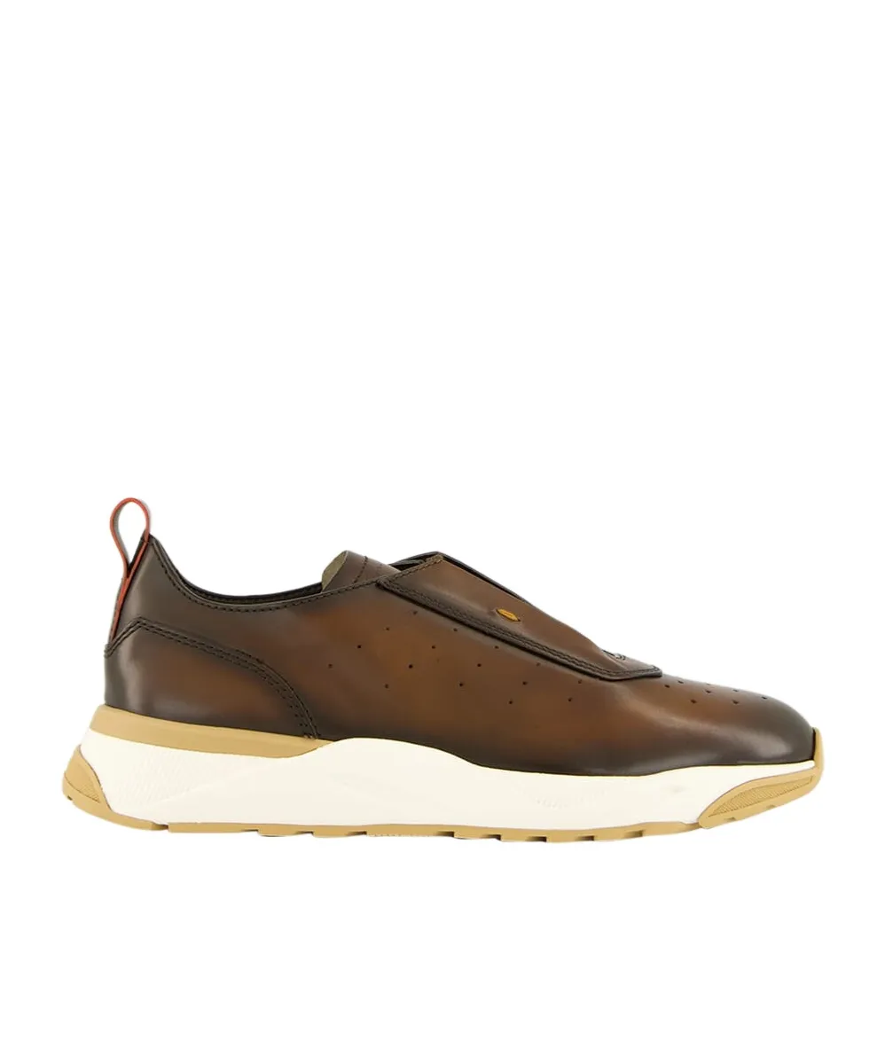 Leather Slip-On Trainers
