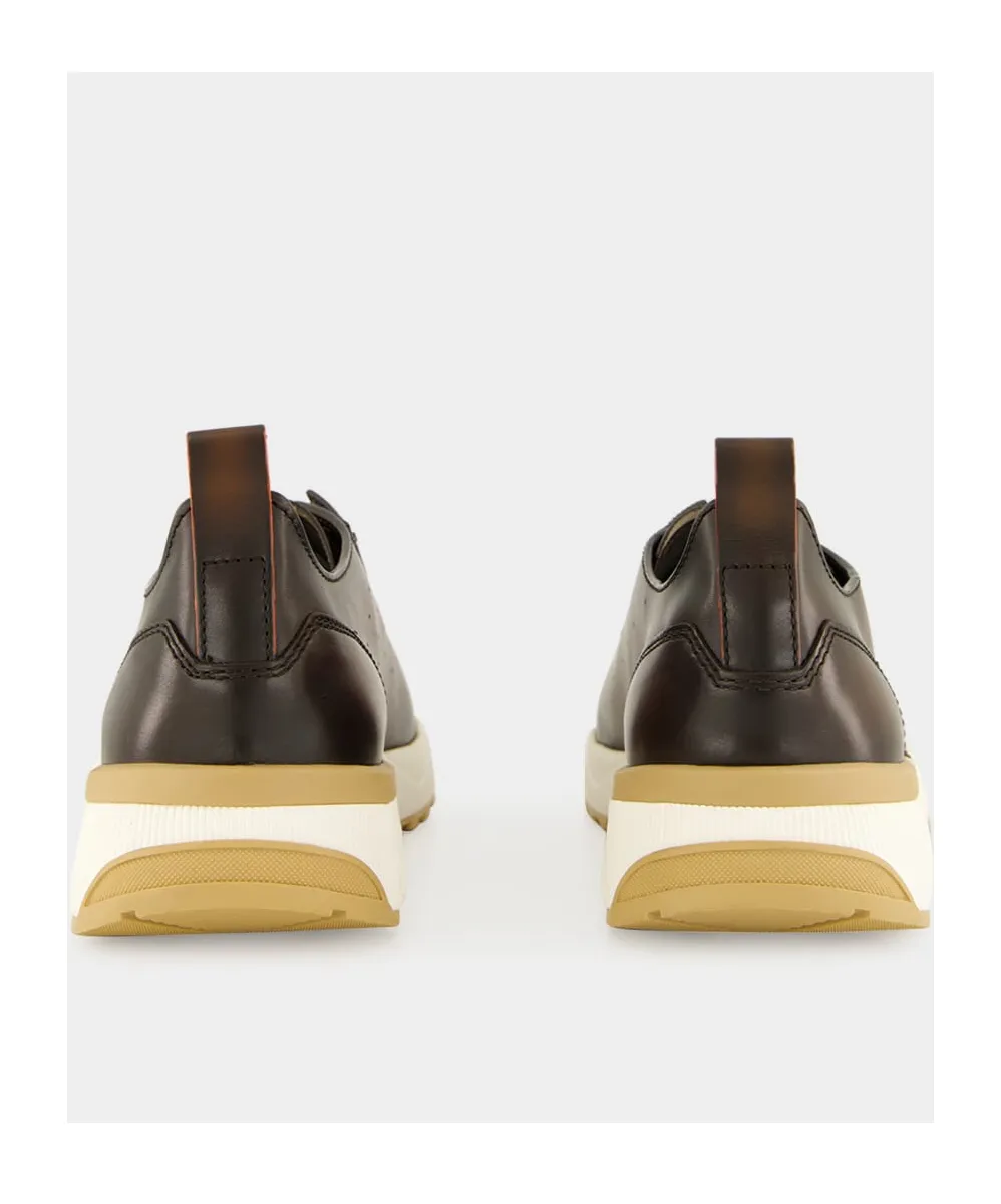 Leather Slip-On Trainers