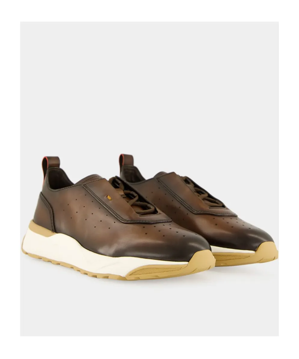 Leather Slip-On Trainers