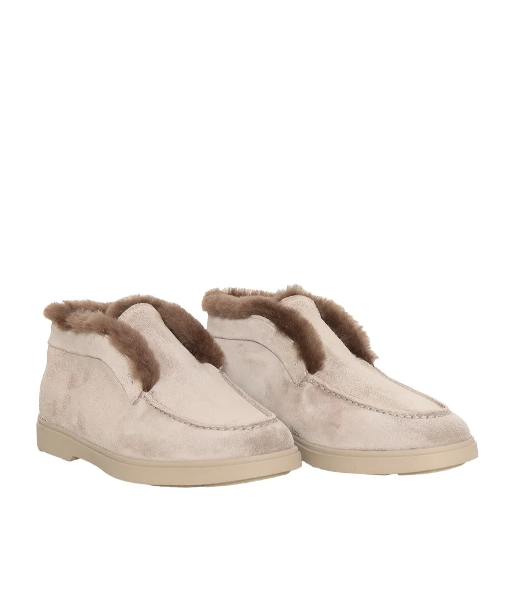 Suede Fur-Lined Desert Boots