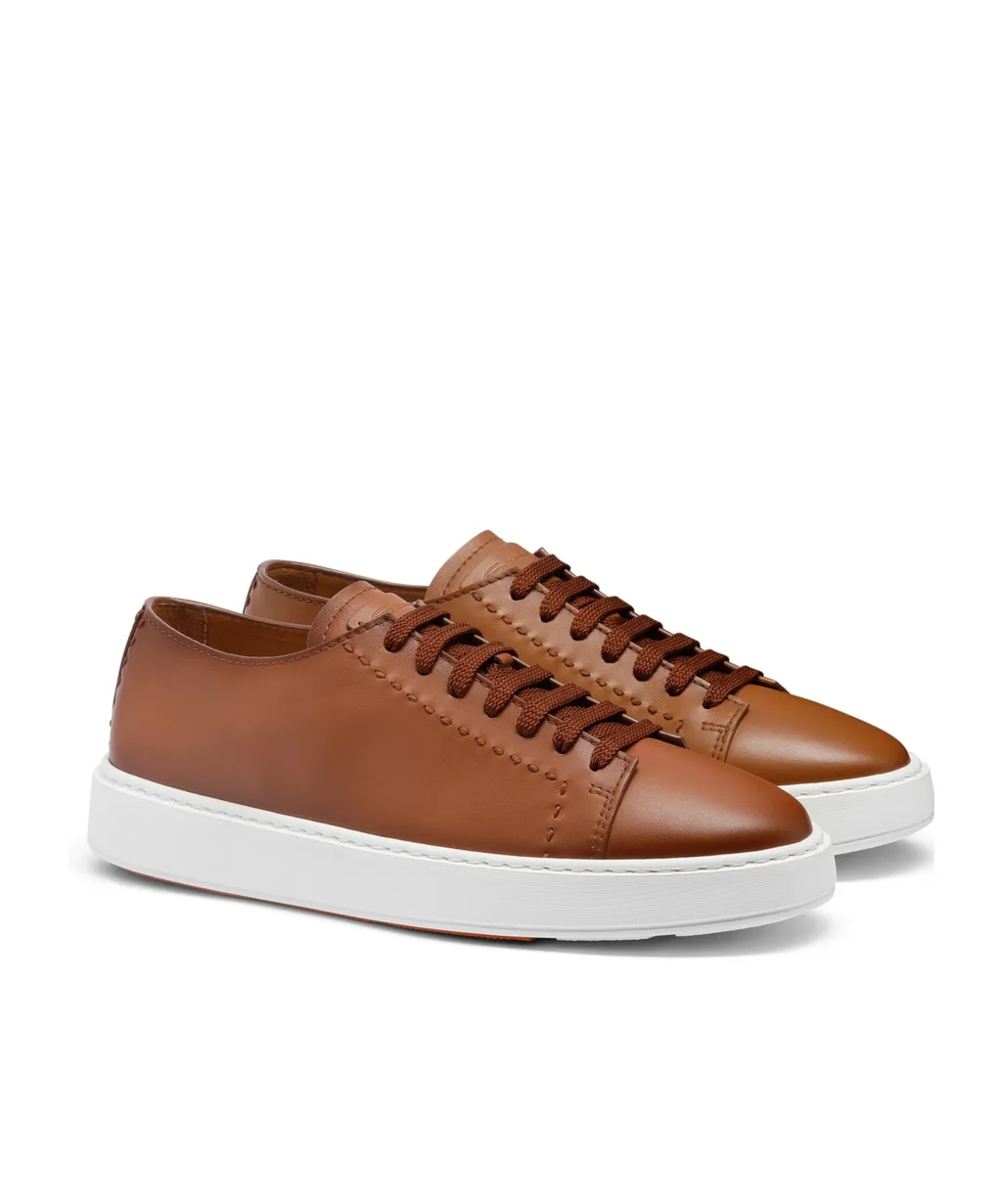 Round-Toe Lace-Up Sneakers