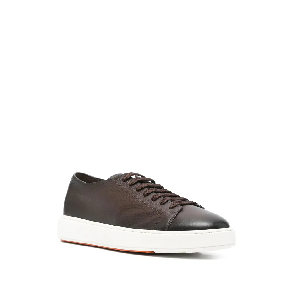 Round-Toe Lace-Up Sneakers