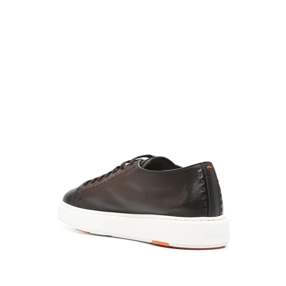 Round-Toe Lace-Up Sneakers