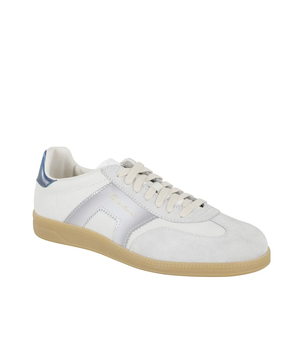 Colourblock Panelled Lace-Up Sneakers