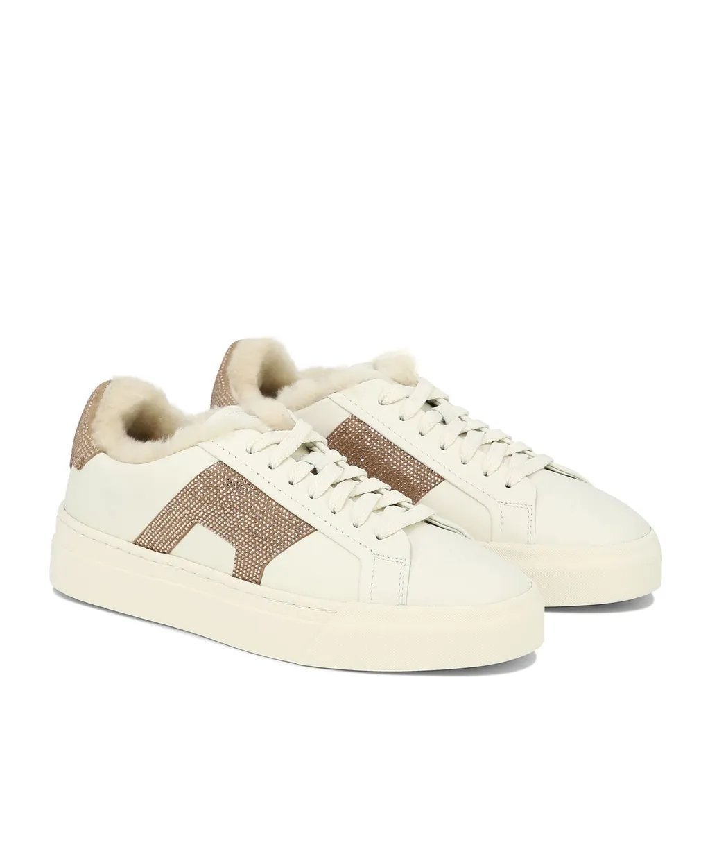 Double Buckle Embellished Sneakers