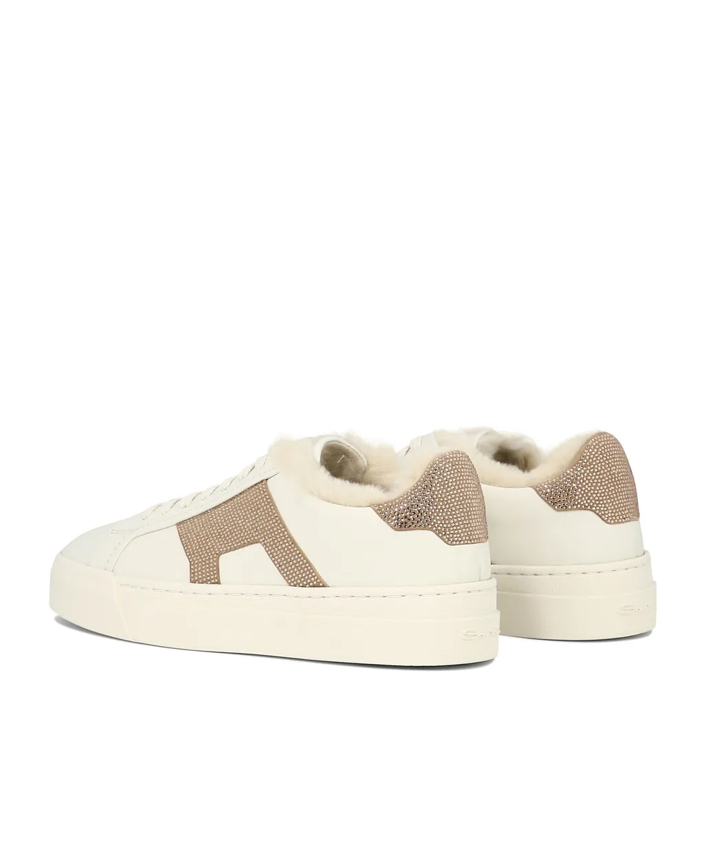 Double Buckle Embellished Sneakers