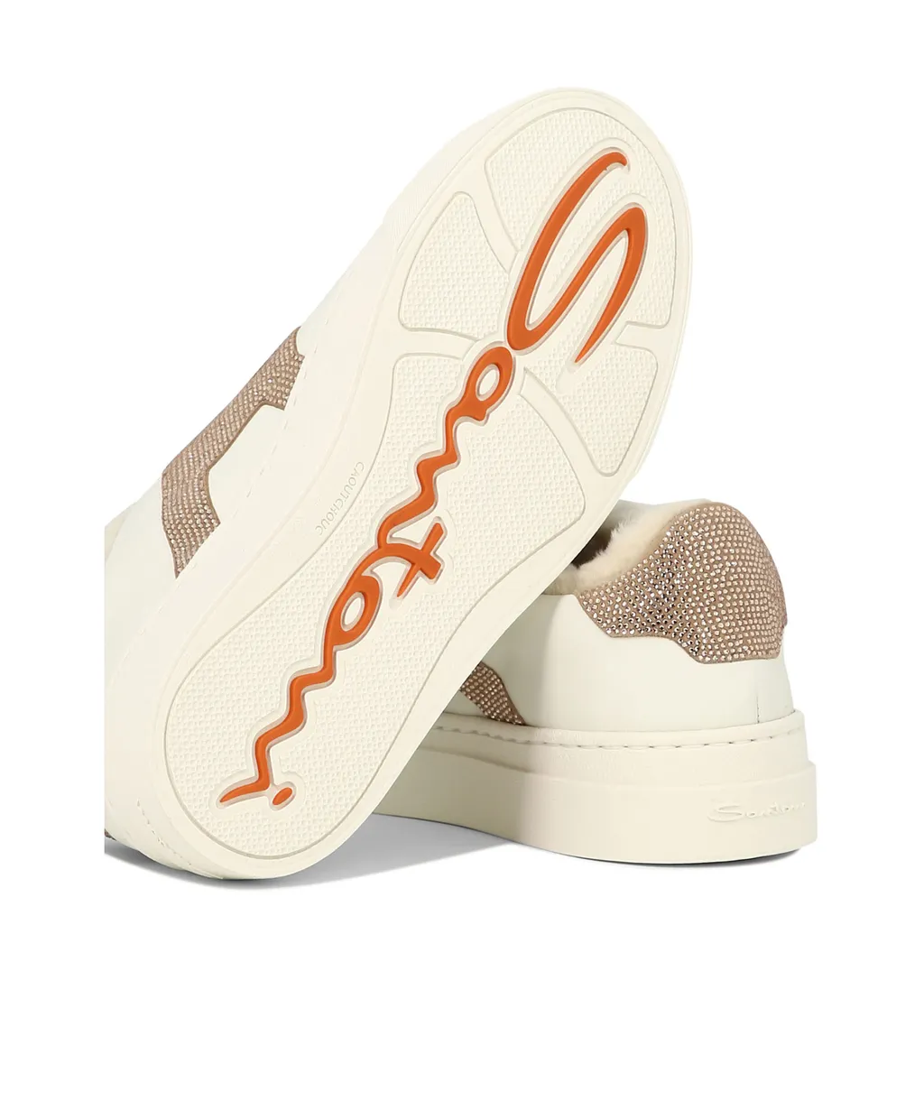 Double Buckle Embellished Sneakers