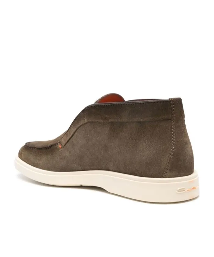 Almond-Toe Slip-On Boots