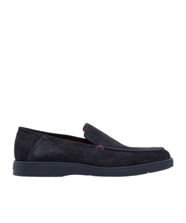 Suede Round-Toe Loafers