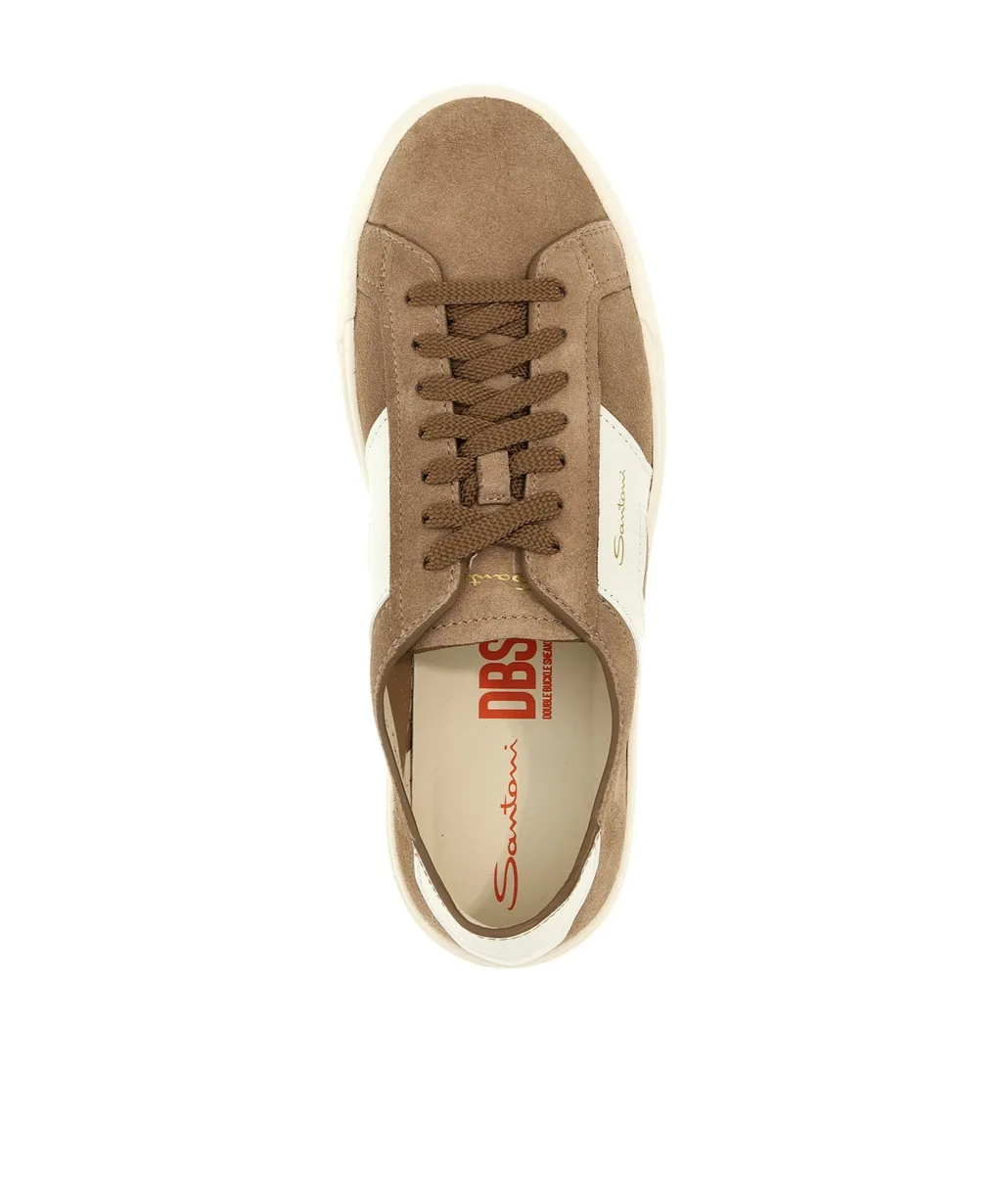 Double Buckle Low-Top Sneakers