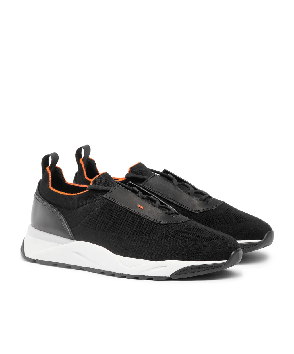 Knitted Panelled Sneakers
