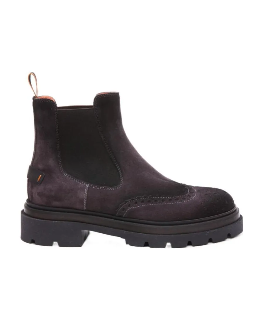 Round Toe Slip-On Ankle Boots