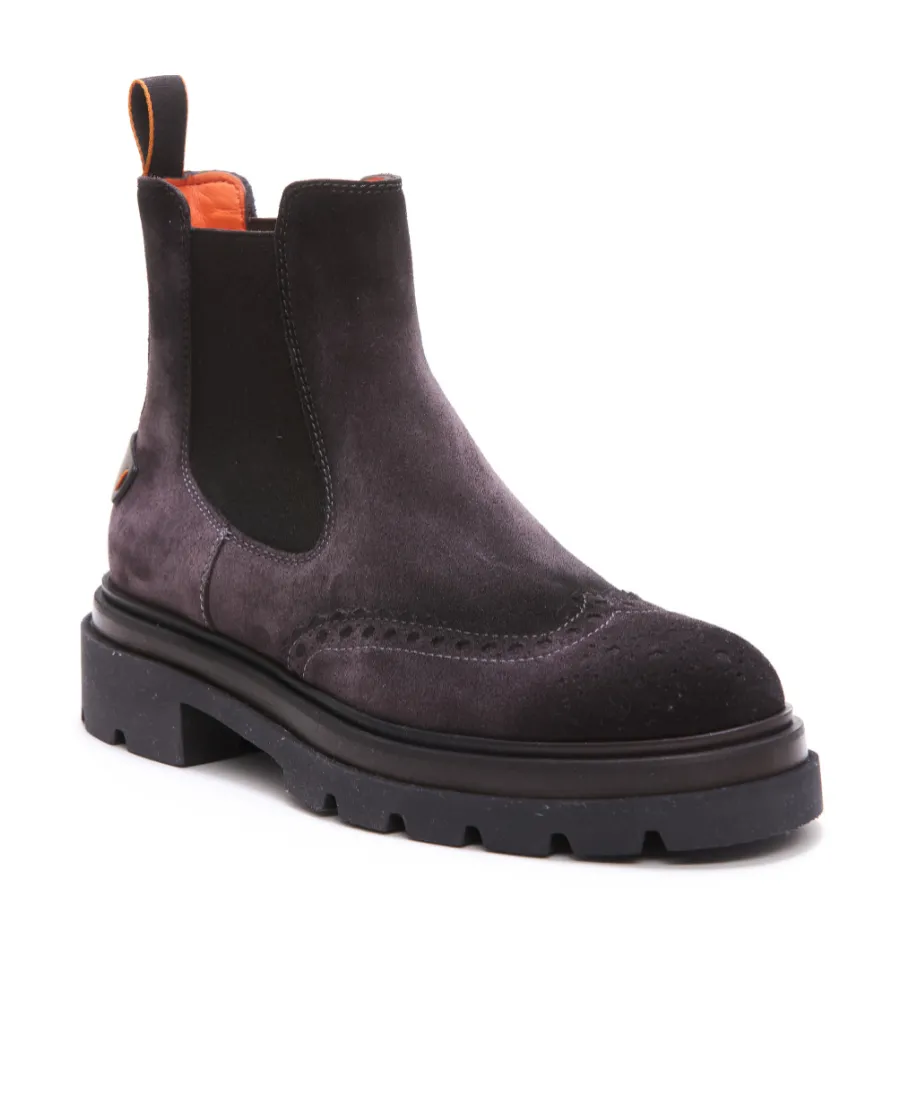 Round Toe Slip-On Ankle Boots
