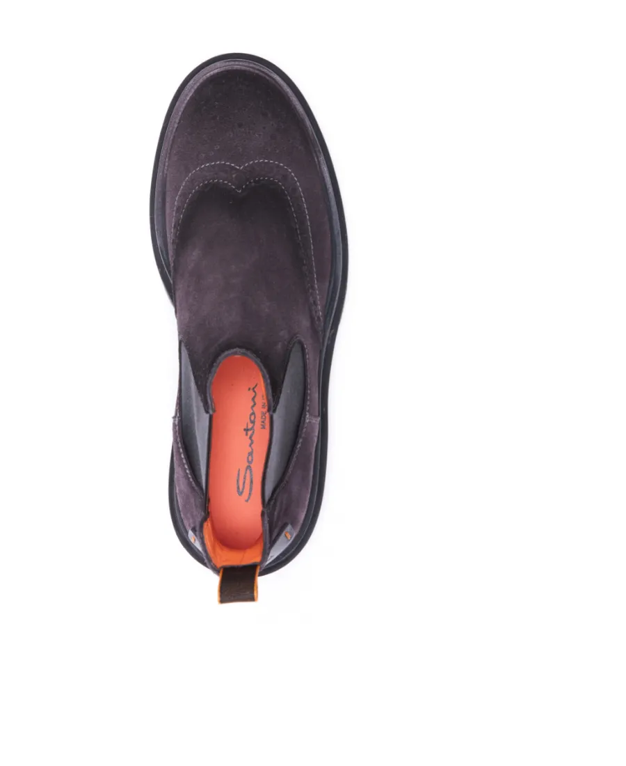 Round Toe Slip-On Ankle Boots