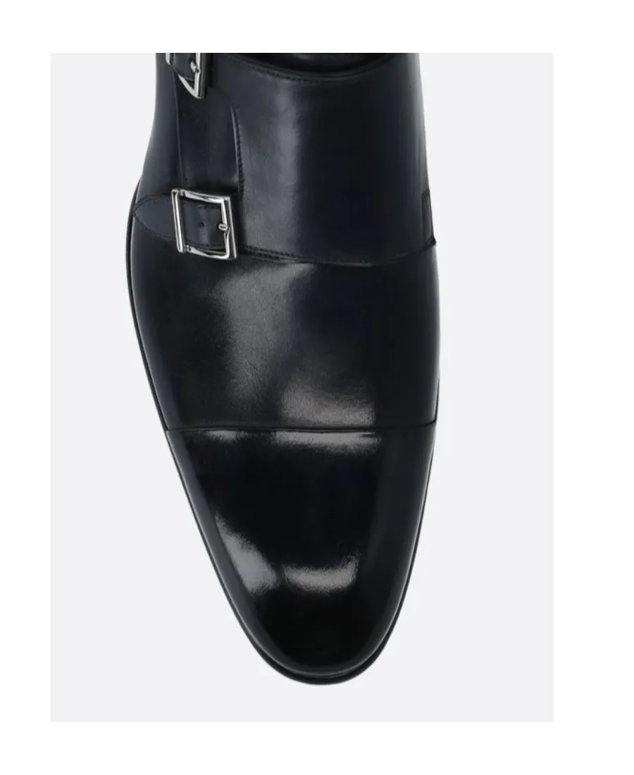 Buckle Detailed Slip-On Monk Shoes