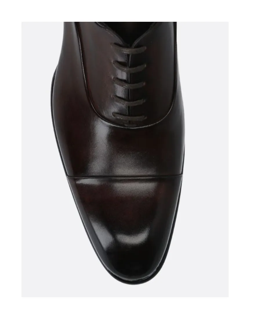 Round Toe Slip-On Oxford Shoes