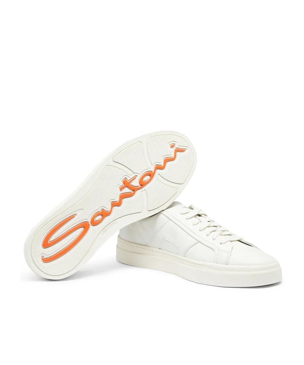 Double Buckle Lace-Up Sneakers