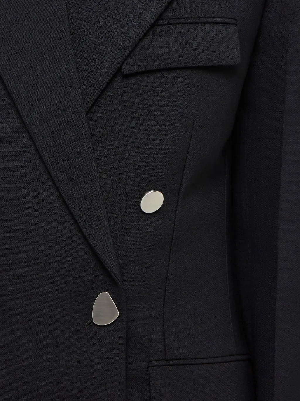 Wool Double-Breasted Suit Coat