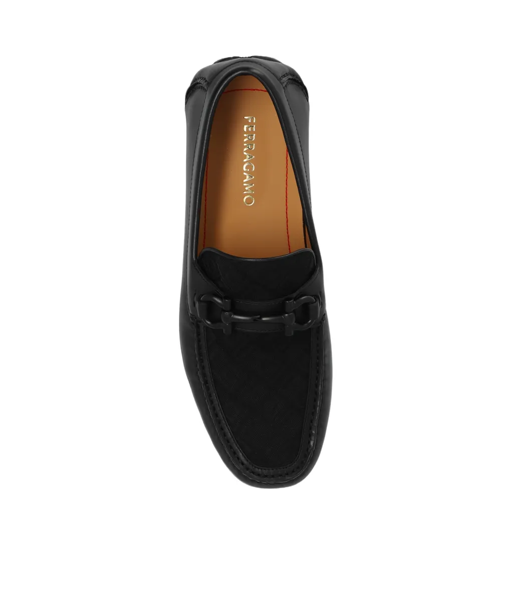 Round Head Logo Detail Loafers