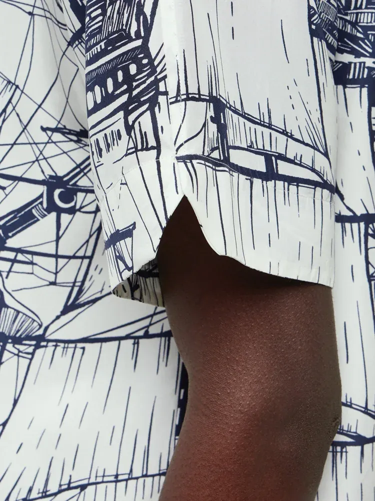 Veliero Printed Short Sleeved Shirt