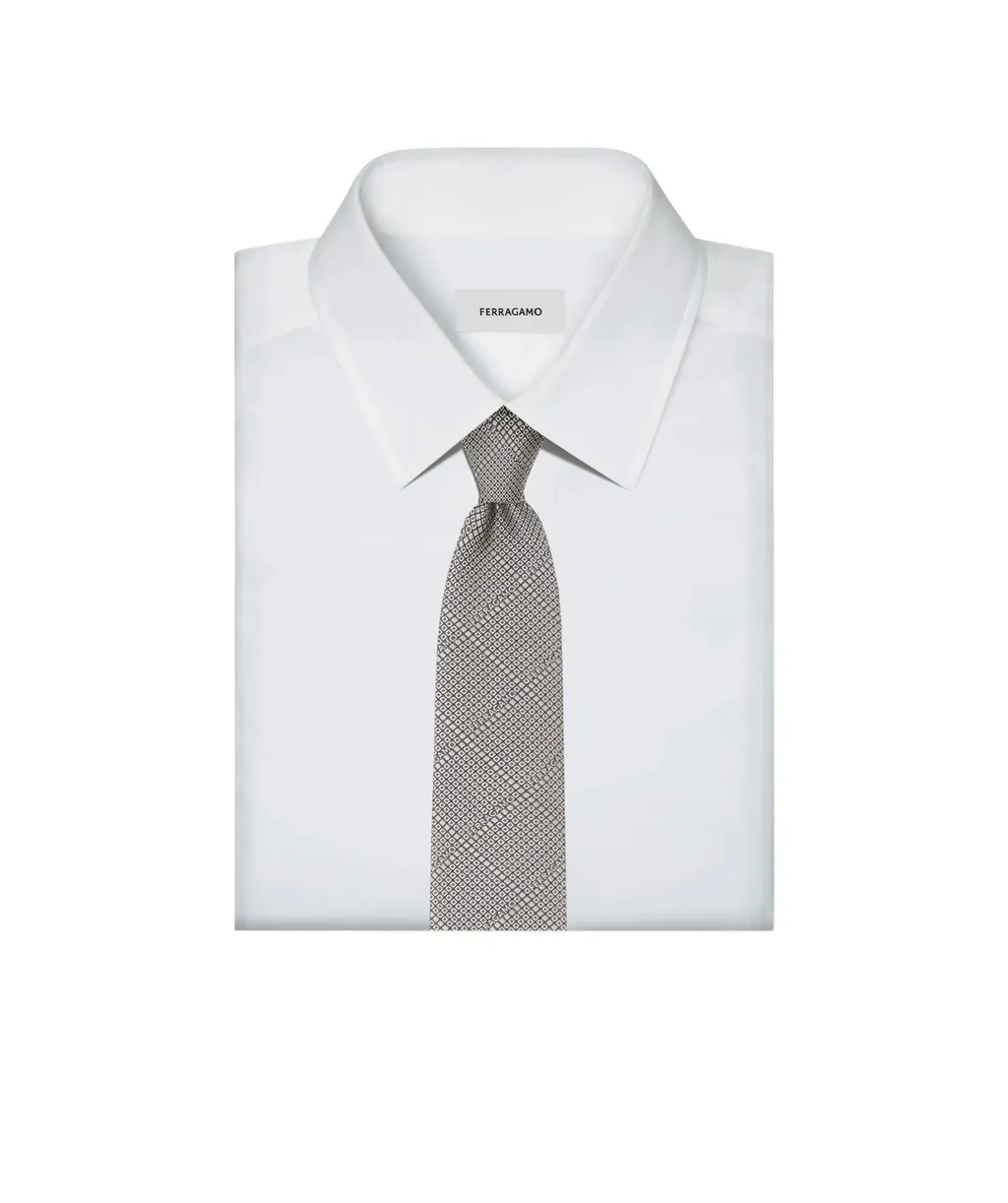 Logo Embroidered Tie