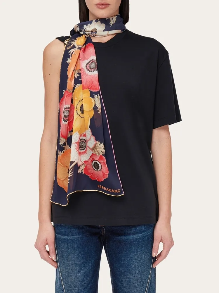 Anemone Printed Silk Scarf