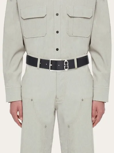 Gancini Buckled Reversible Belt