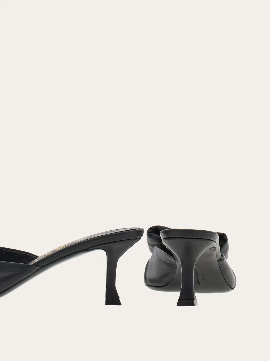 Padded Vara Square-Open Toe Mules