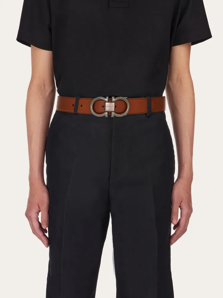 Double-Sided Adjustable Gancini Belt
