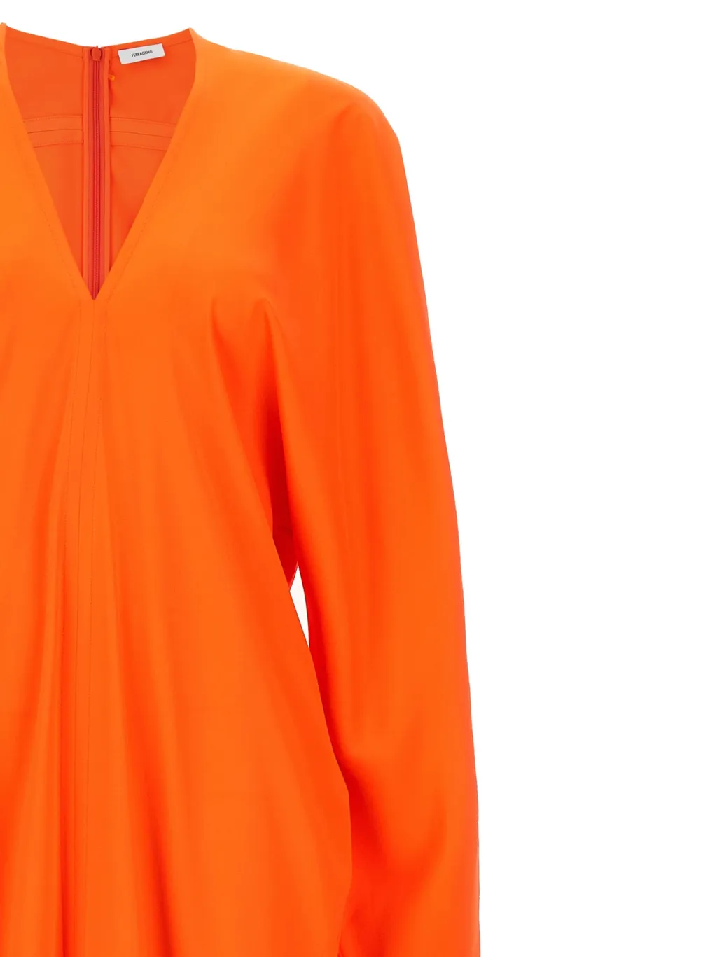 Long-Sleeved V-Neck Dress