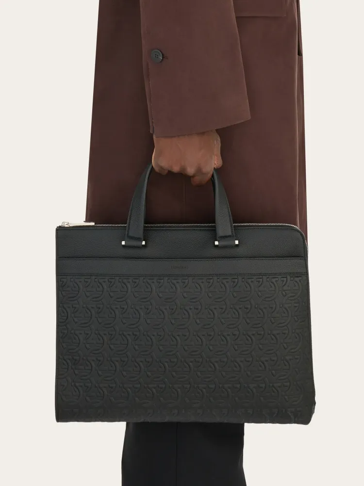 Gancini Embossed Business Bag