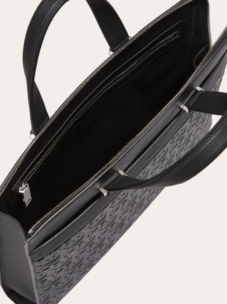 Gancini Embossed Business Bag