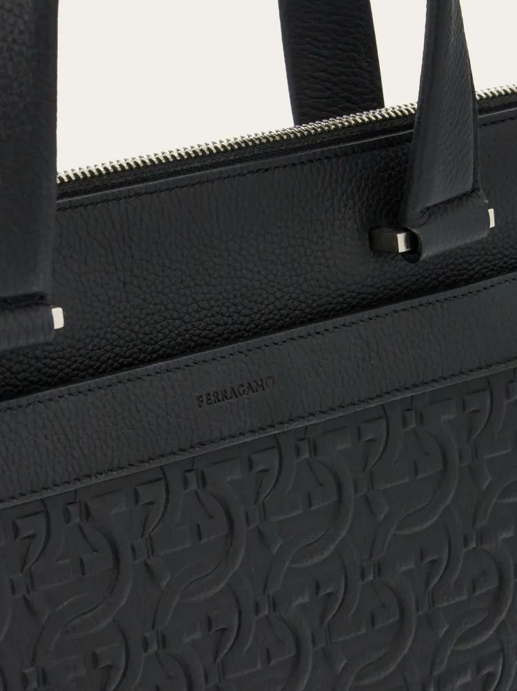 Gancini Embossed Business Bag