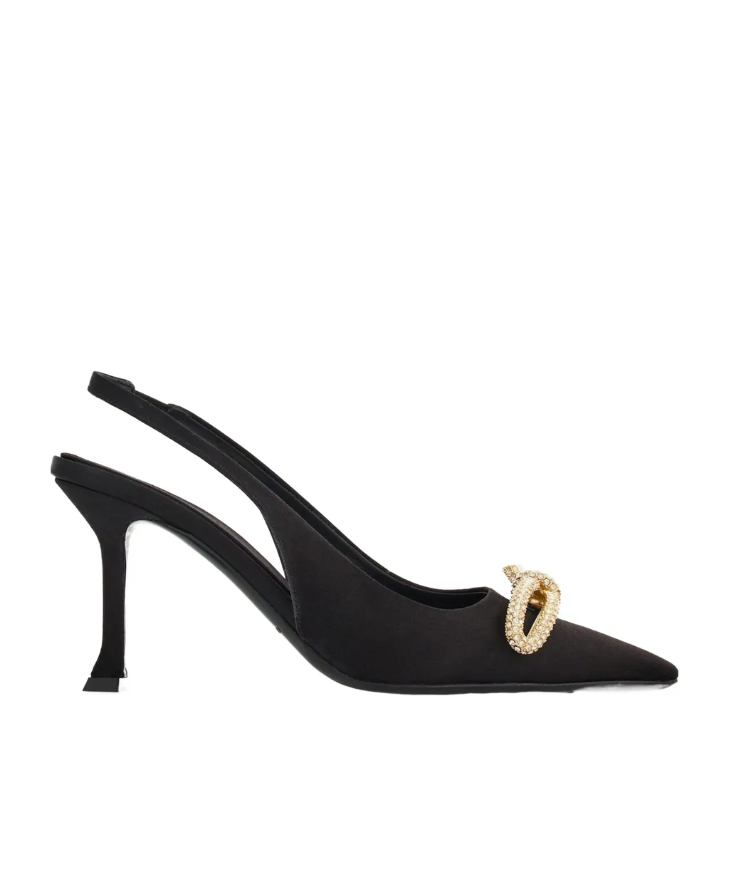 Bow-Tie High-Heeled Slingbacks