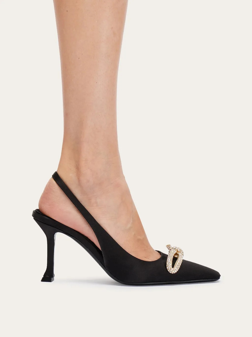 Bow-Tie High-Heeled Slingbacks
