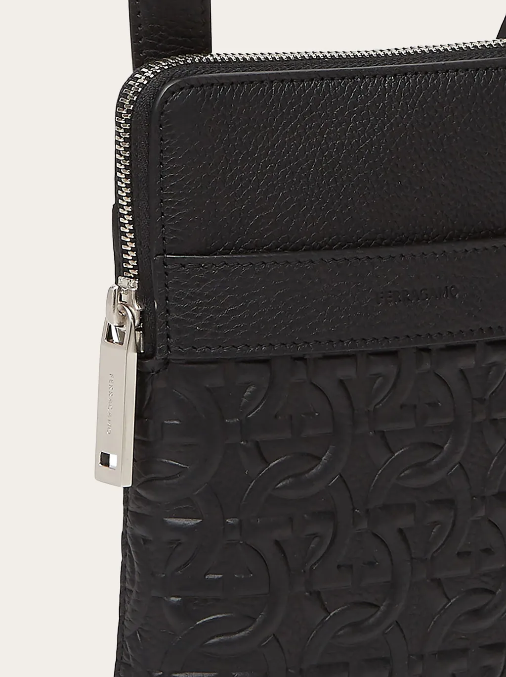 Gancini Zipper Shoulder Bag