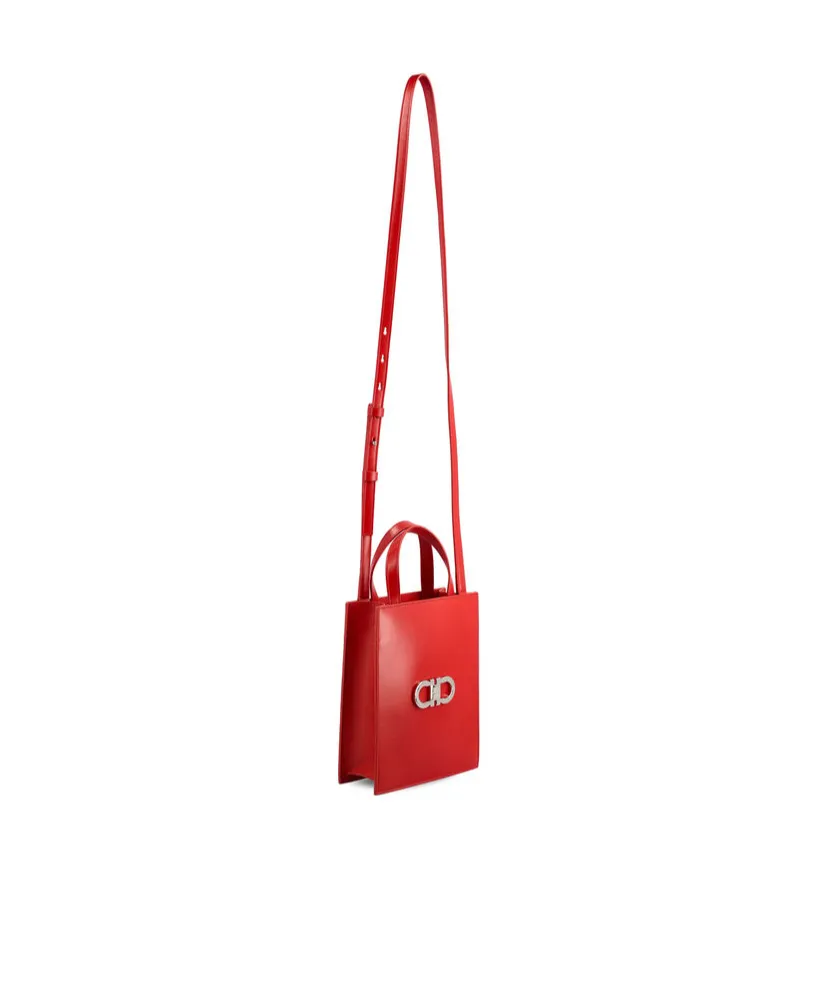 Gancini-Plaque Mini Tote Bag