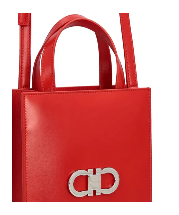 Gancini-Plaque Mini Tote Bag
