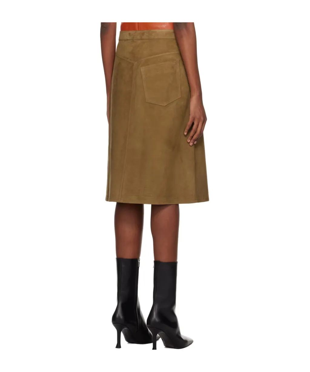 A-Line Leather Skirt