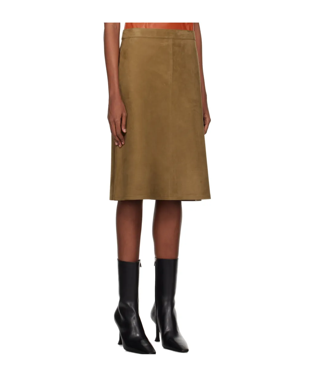 A-Line Leather Skirt