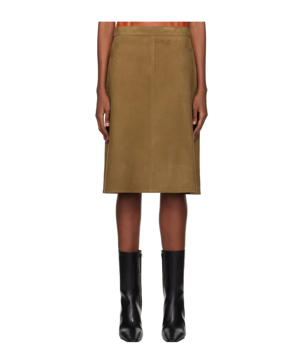 A-Line Leather Skirt