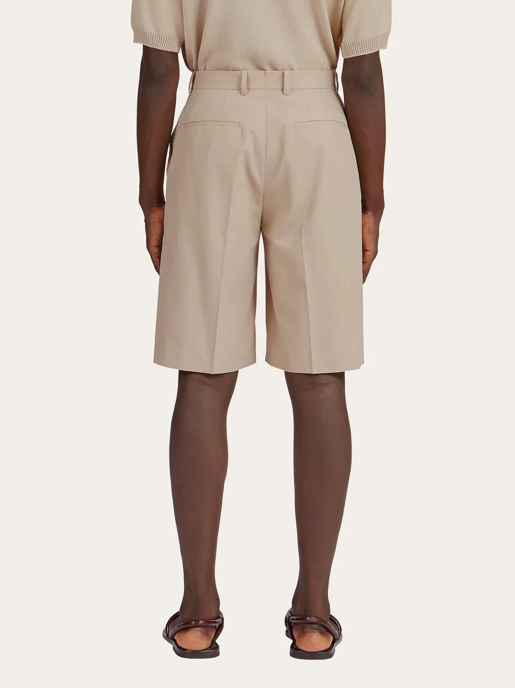 Pressed-Crease Tailored Bermuda Shorts