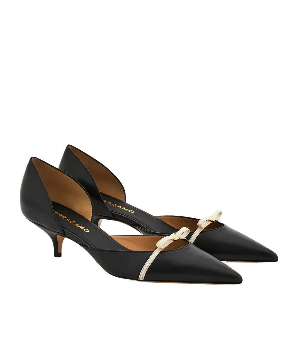 Mini Bow Mid Heel Pump