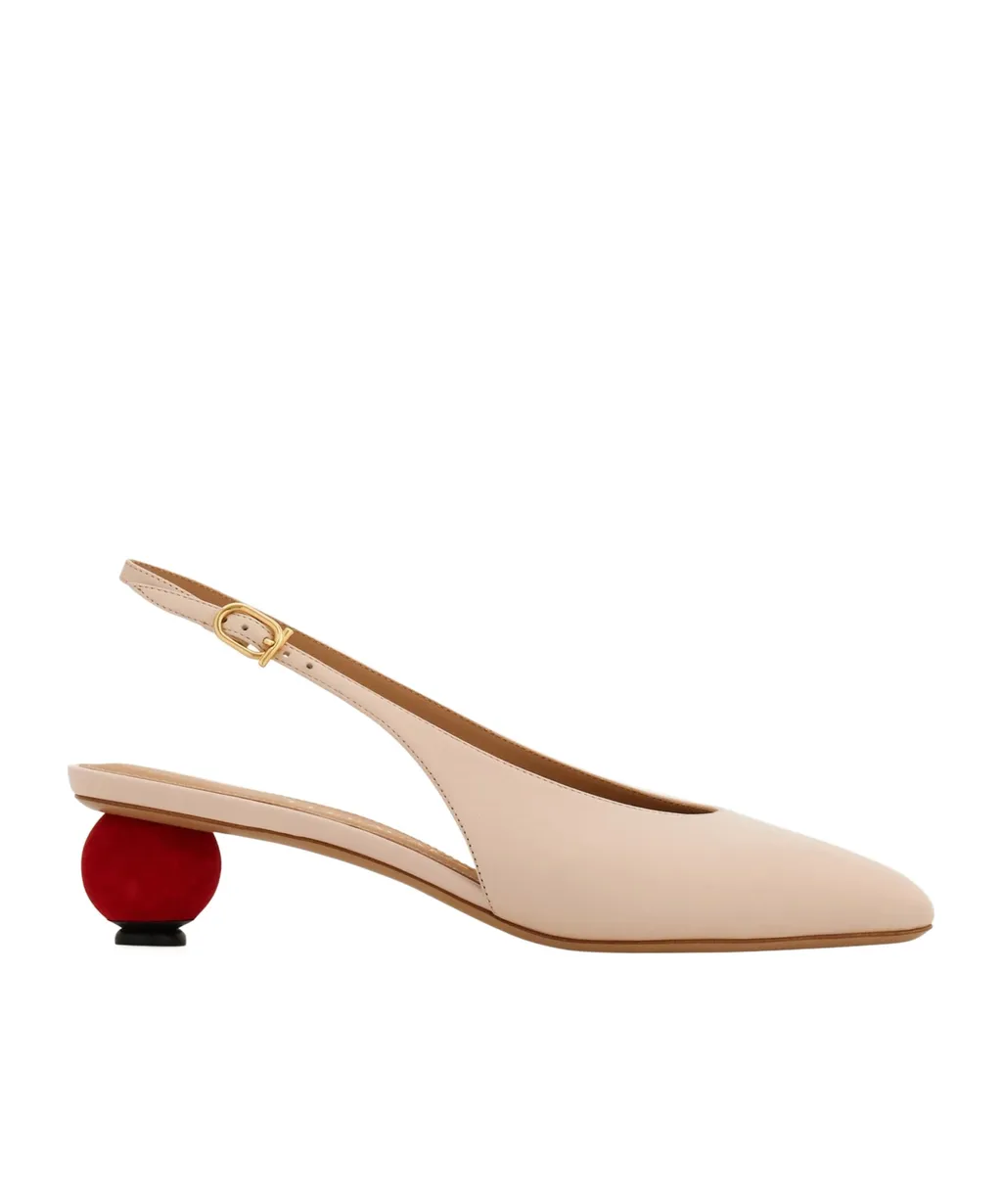 Spherical Heel Slingback Pump