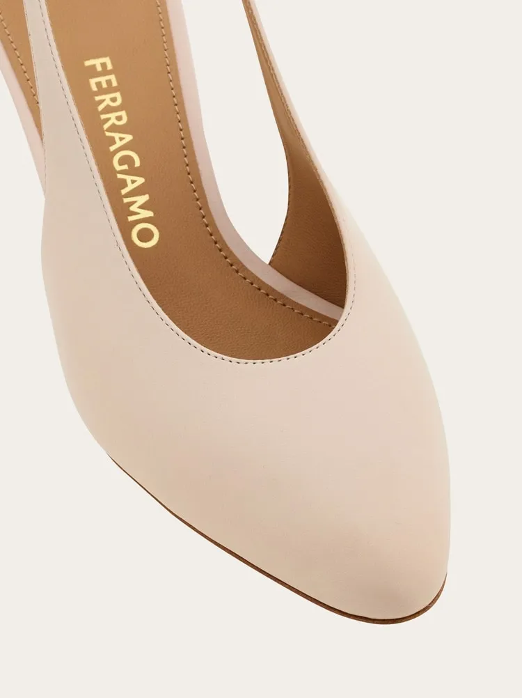 Spherical Heel Slingback Pump