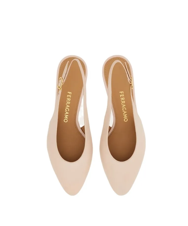 Spherical Heel Slingback Pump