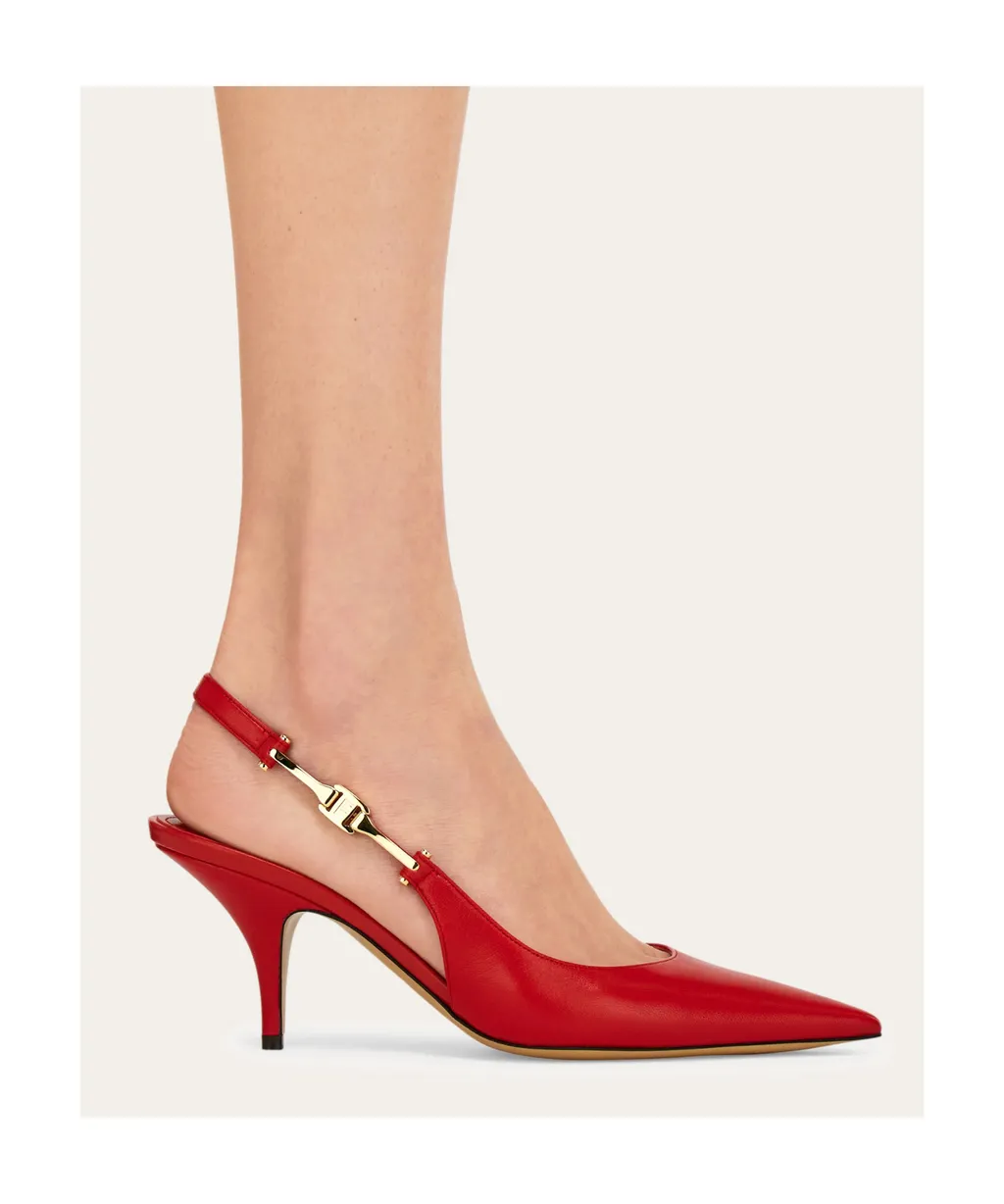 F Buckle Slingback Pump
